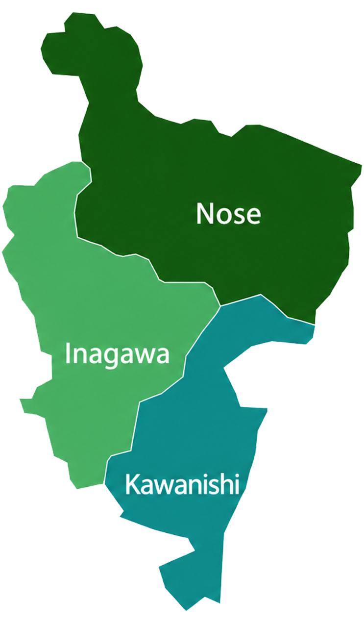 対応エリアを示す地図